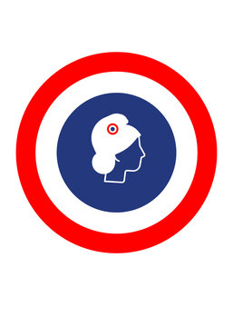 Cocarde Marianne Fran&ccedil;aise