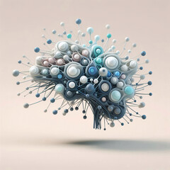 青色の複雑な拡散パターン