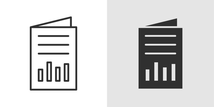 Annual Report Icon representing yearly business performance, financial summaries, and corporate reporting.
