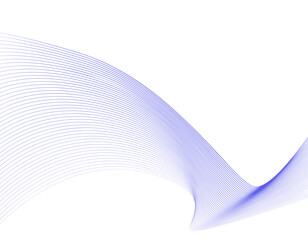 曲線・流線・ウェーブ　バナー背景　青　2