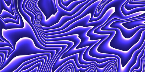 Purple neon abstract topographic background with glowing contour swirl line
