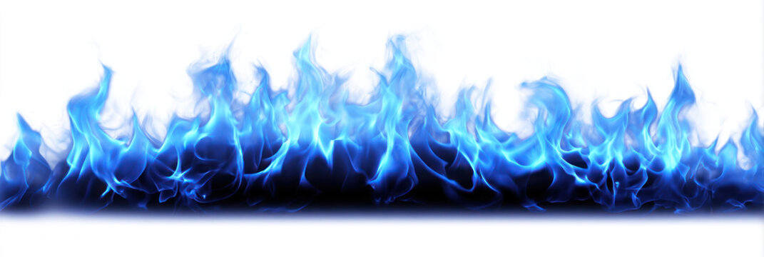 PNG Vibrant blue flames illustration.