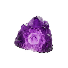 Fototapeta premium Vibrant Purple Amethyst Crystal Cluster with Geometric Facets
