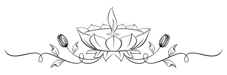 lotus flowers for Vesak day illustration 3.eps