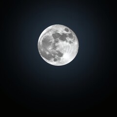 Obraz premium Black background image with white full moon color