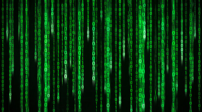 Green digital binary code abstract background pattern
