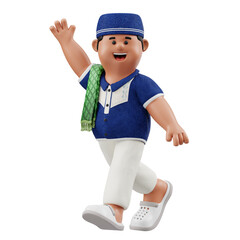 Muslim Boy Waving Hello