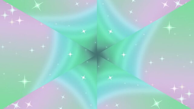 Glowing Green Star Light Background Animation.