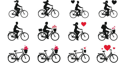 Fototapeta premium Valentine icon sheet