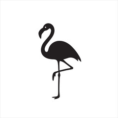 A flamingo silhouette vector style