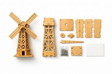 White passionflower under acrylic specimen box with pollen grains conservation concept isolated on white