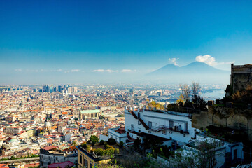 Obraz premium Naples, Italy. Vesuvius seen from a viewpoint