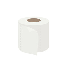 Toilet paper roll wc bathroom tissue loo towels unfurling emoji symbol sign icon vector illustration isolated flat