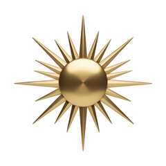 Fototapeta premium Golden Sunburst Wall Decor with Pointed Rays