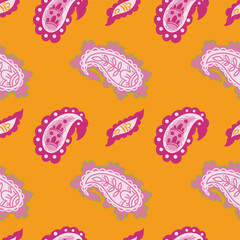 Modern Folk Paisley Graphic Motif