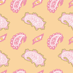 Bold Folk Paisley Graphic Ornament