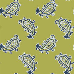 Bold Graphic Paisley Folk Motif