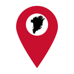 Greenland map pin icon silhouette