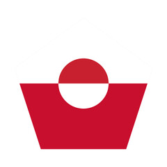 Greenland flag icon in modern design