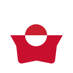 Greenland star symbol with circular design