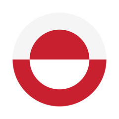 Greenland flag icon circle in modern design