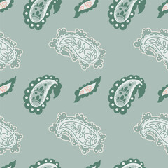 Soft Sage Folk Paisley