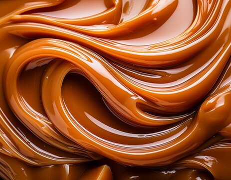 the background is a sensory delight with its glossy delectable caramel texture