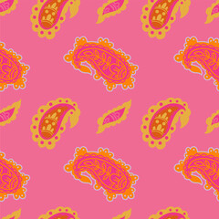 Bright Folk Paisley Motif