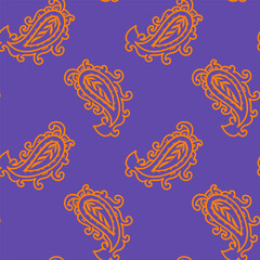 Graphic Folk Paisley Outline
