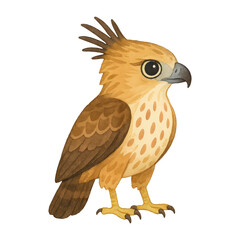Fototapeta premium PNG Cute cartoon eagle illustration.