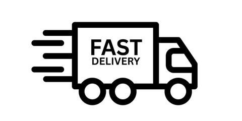 Fast delivery icon, transport, truck icon, home delivery, free delivery, 