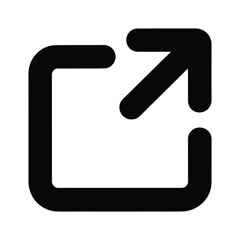 Vector graphic of a black upload icon on a white background for digital use