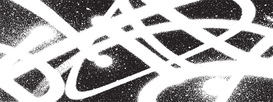 Abstract white spray paint lines on a dark background.