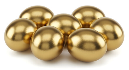 golden egg on white background