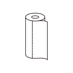 kitchen towel cleaning paper roll tissue emoji symbol sign icon vector illustration isolated flat