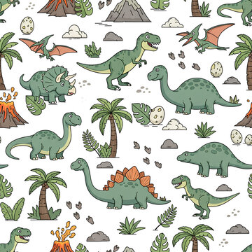 Dinosaur Pattern A Colorful and Playful Design for Kids 25.