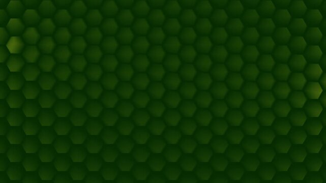 Deep dark green hexagonal repeating pattern texture abstract looped background graphic design animation