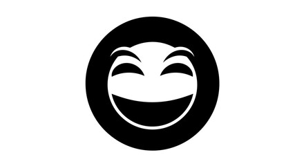 Smiling Face Emoticon Icon Design.