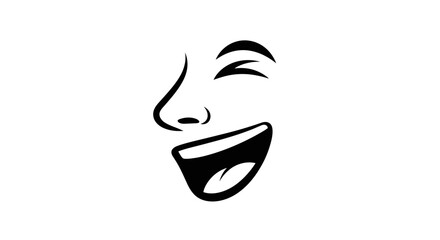 Smiling Face Laughing Joyful Expression.