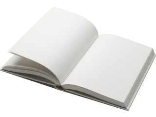 Fototapeta premium Open book with blank pages isolated on transparent background