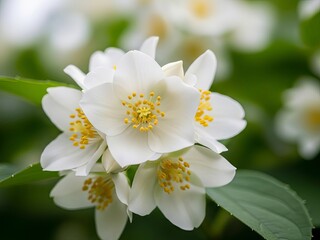 Fototapeta premium White flower blooming in nature