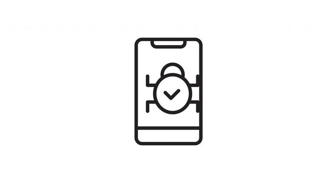 Animated Mobile Bug Fix Icon for App Debugging and Software Validation