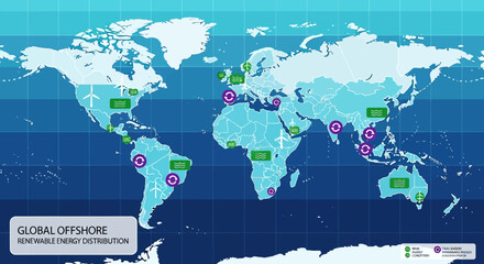 Global Offshore Renewable Energy Distribution Map