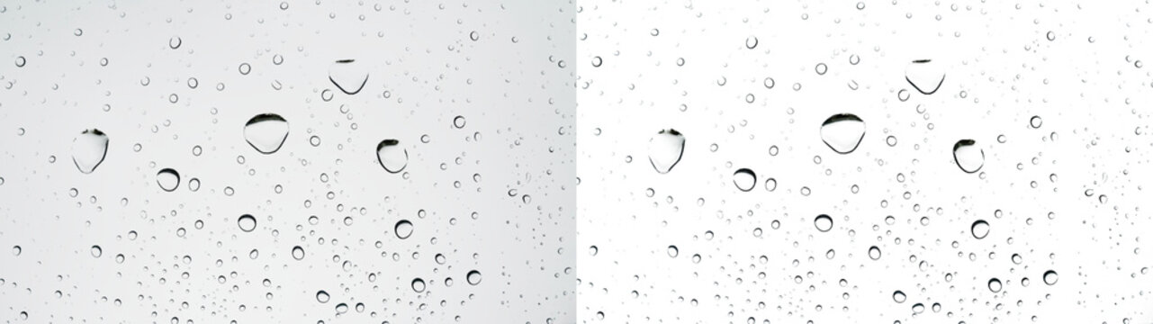 Water drops glass showing clear droplets clustered white overlay PNG transparent abstract background