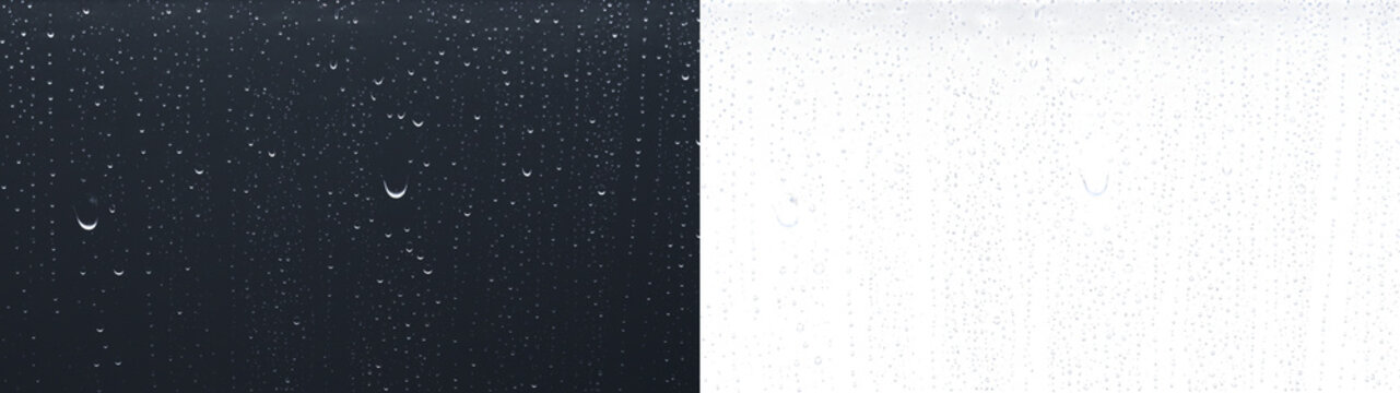 Water drops glass showing rain falling dark glass overlay PNG transparent abstract background