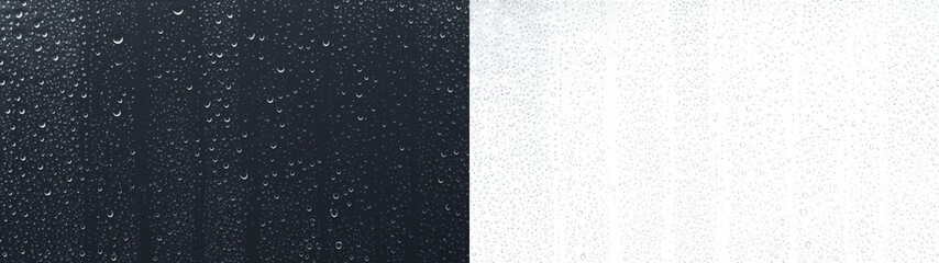 Water drops glass showing rainy window texture depth overlay PNG transparent abstract background © Overlay