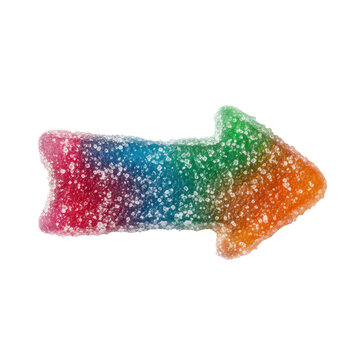 Rainbow Colored Gummy Arrow