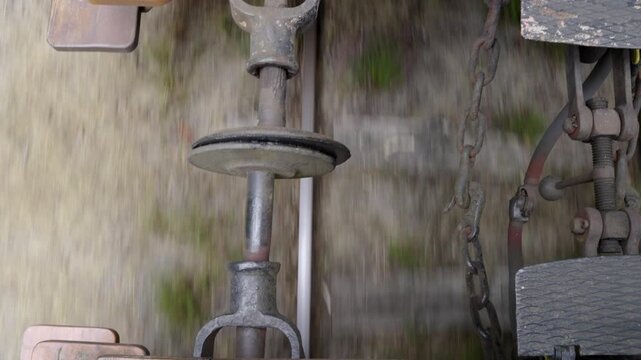 buffer and coupling between railway wagons during the journey.
