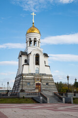 Chapel of the Holy Blessed Grand Duke Alexander Nevsky on a September day, Kamensk-Uralsky