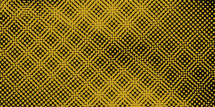 A seamless geometric pattern composed of tiny circular dots forming intricate diamond and lattice motifs, inspired by traditional batik and woven textures